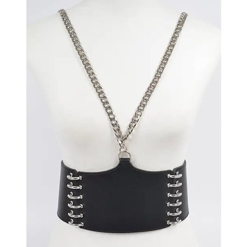Plus Size Corset Belt with Chain Straps